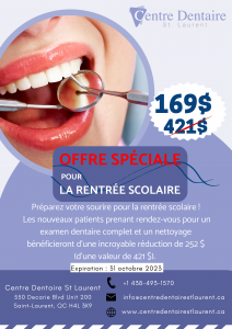 Centre Dentaire St Laurent Saint-Laurent Dental Dentist promotion